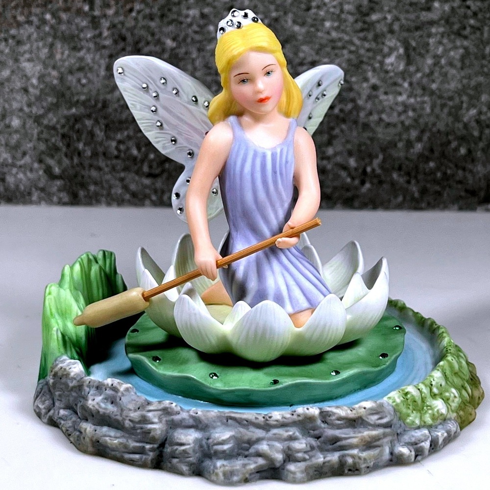 Lenox The Water Sprite Fairy Figurine Lotus Flower Porcelain